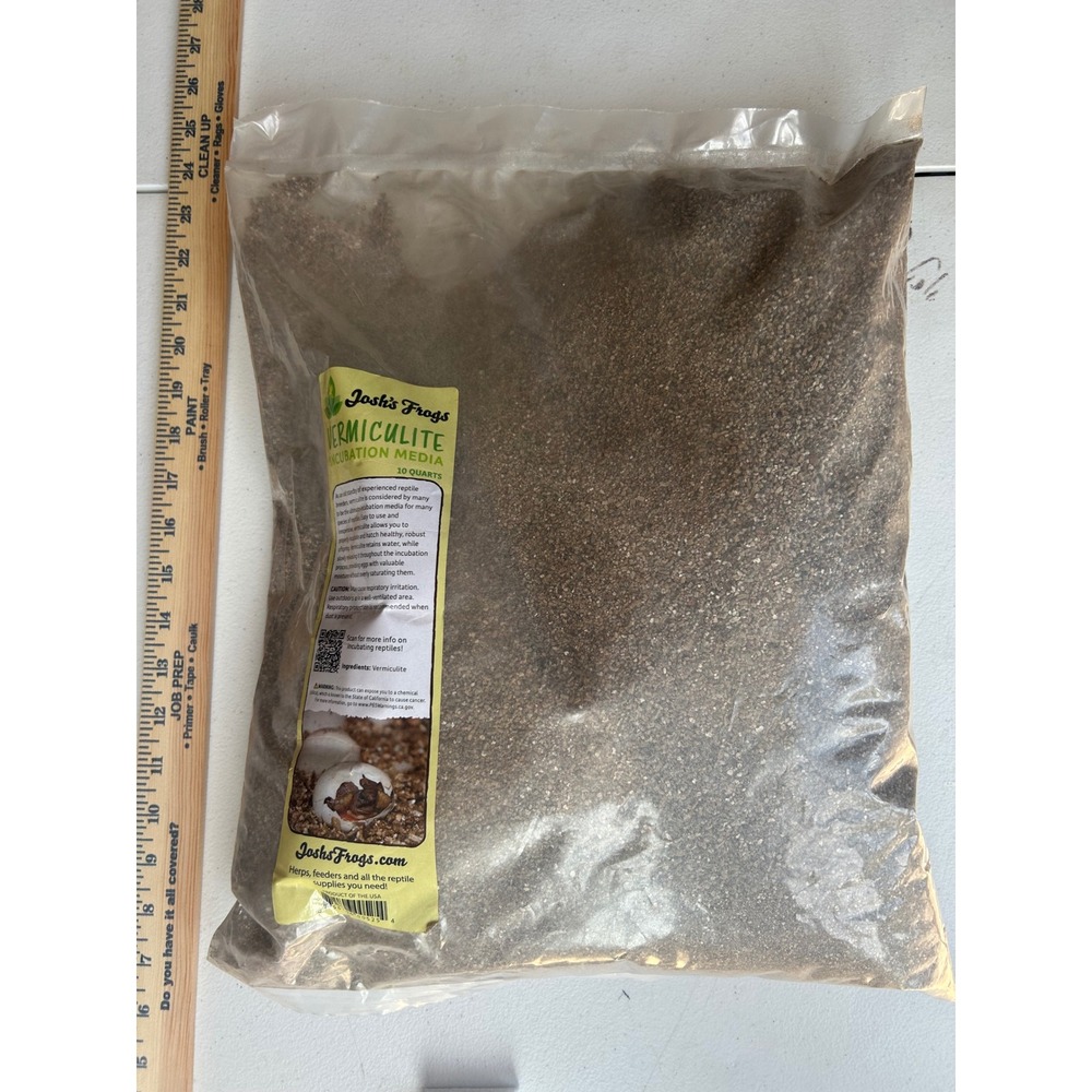 Joshs Frogs Vermiculite Incubation Media 10 Quarts Brown Reptile Egg Substrate